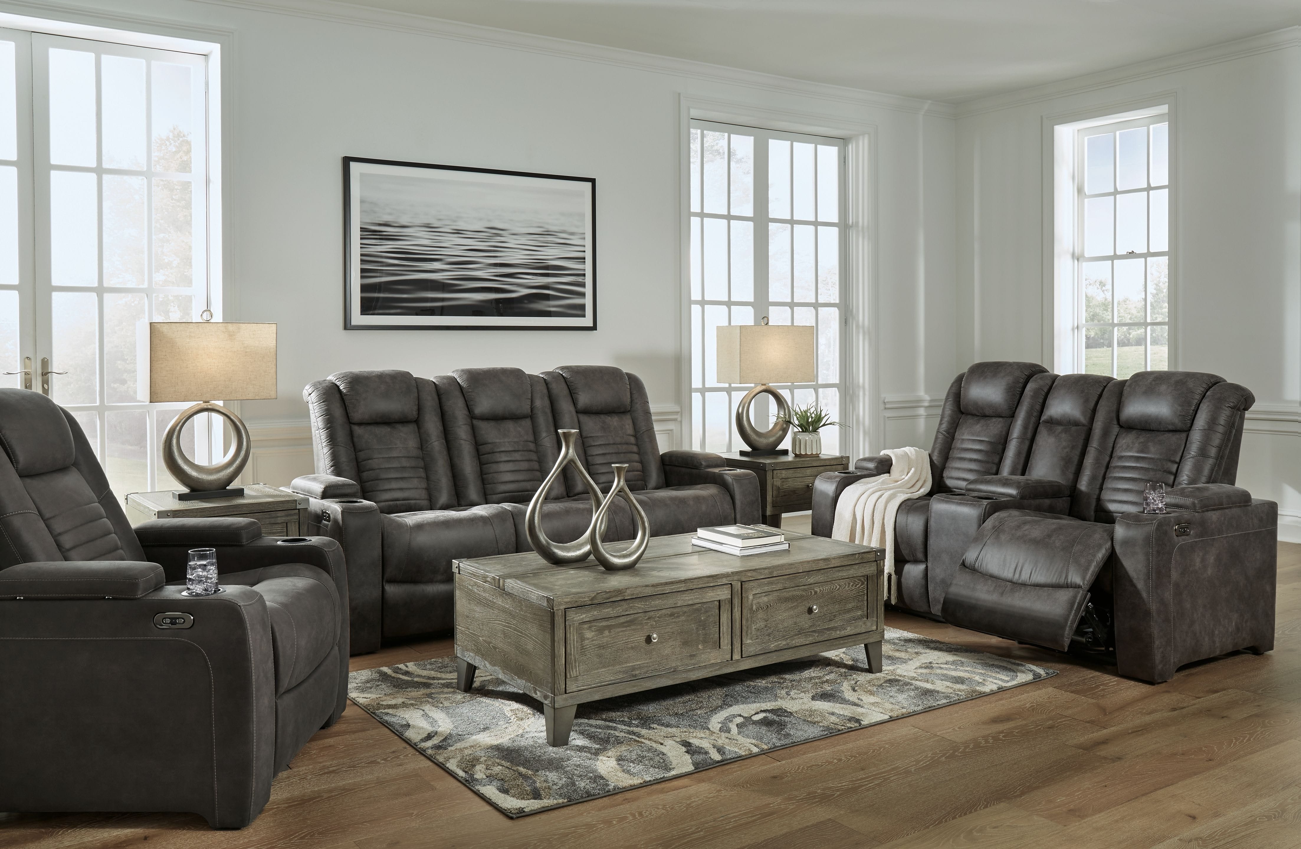 Ashley Living Room 3 Piece Power Reclining Living Room Set 30606-15-18-13