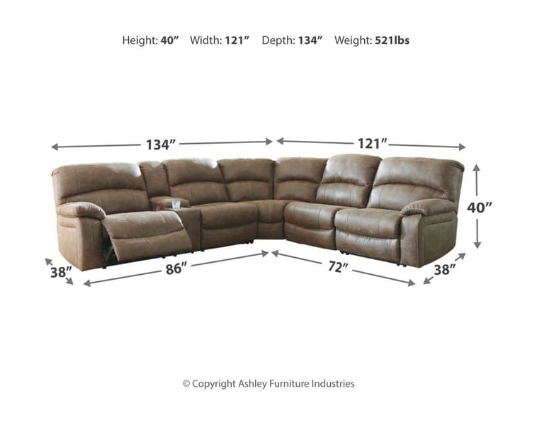 Ashley Living Room Power Reclining Sectional 34303-59-77-54-62