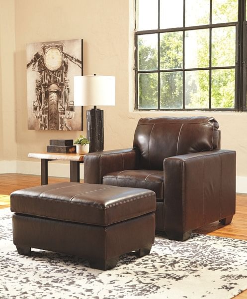 Ashley Living Room Chair with Ottoman 34502-20-14