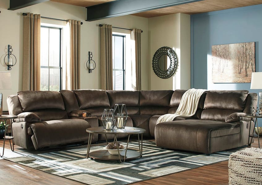 Ashley Living Room Reclining Sectional 36504-40-57-19-77-46-07
