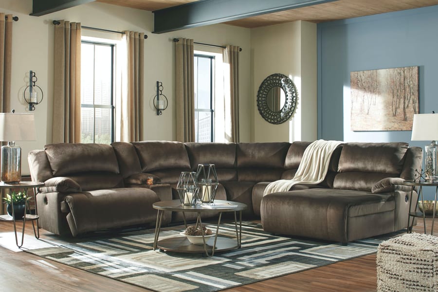 Ashley Living Room Power Reclining Sectional 36504-58-57-19-77-46-97