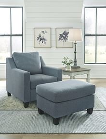 Ashley Living Room Chair with Ottoman 36702-20-14