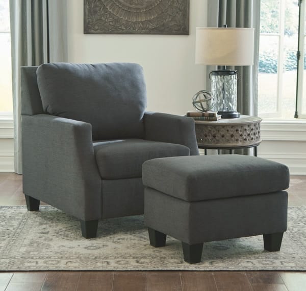 Ashley Living Room Chair with Ottoman 37801-20-14