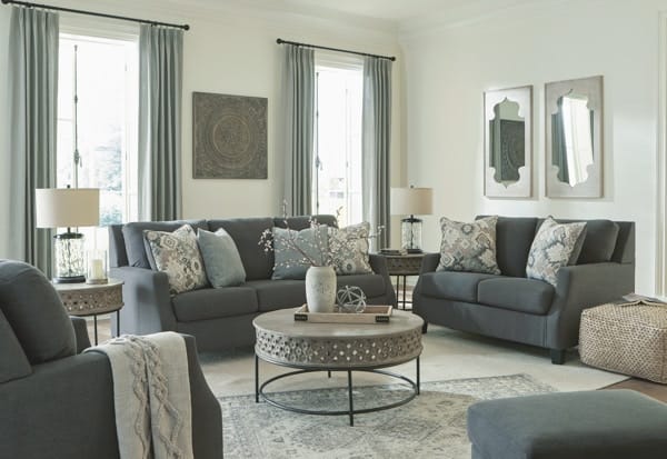 Ashley Living Room Chair with Ottoman 37801-20-14