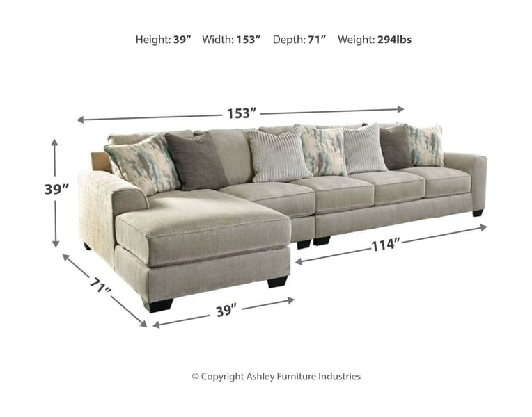 Ashley Living Room Sectional 39504-16-46-67