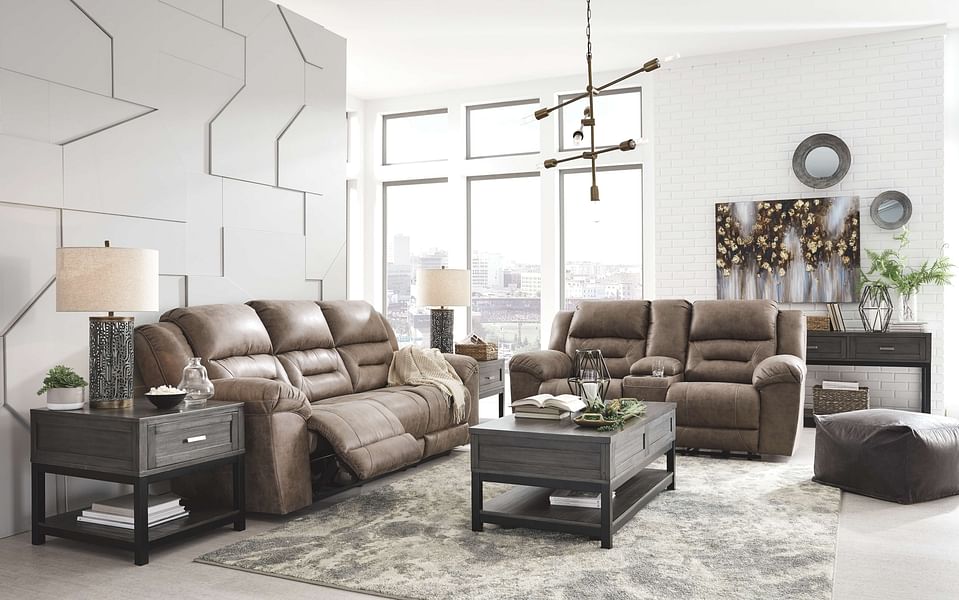 Ashley Living Room Reclining Sofa & Loveseat Set 39905-88-94