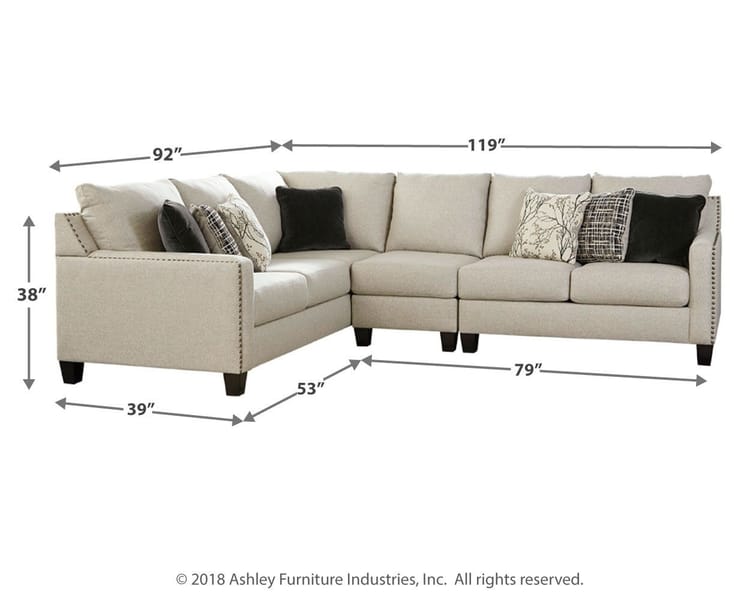 Ashley Living Room Sectional 41501-56-46-48