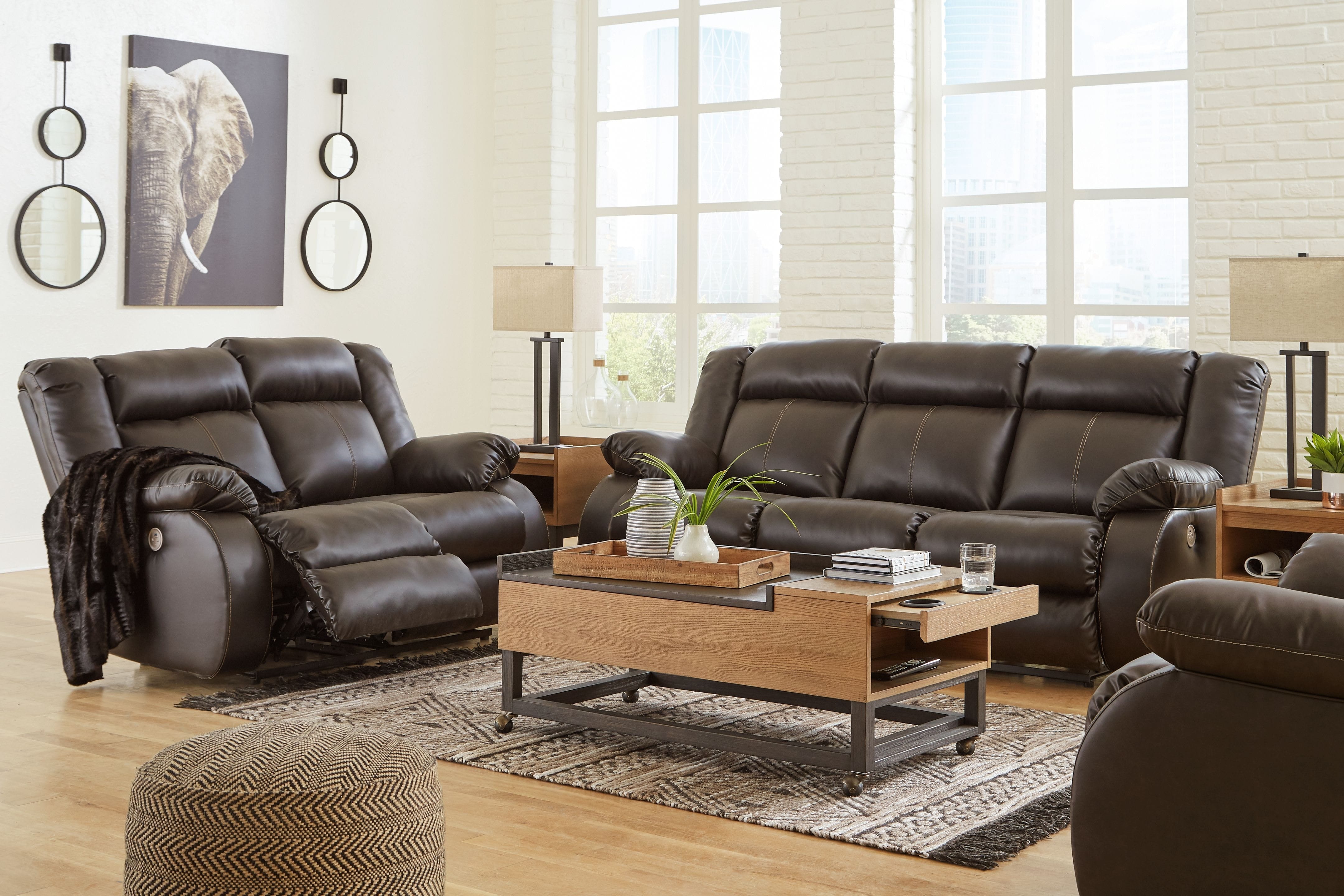 Ashley Living Room 3 Piece Power Reclining Living Room Set 53505-87-74-98