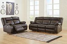 Ashley Living Room 2 Piece Reclining Power Sofa and Loveseat 53505-87-74