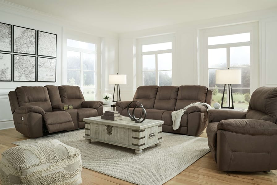 Ashley Living Room 3 Piece Reclining Power Living Room Set 54204-87-96-82