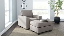 Ashley Living Room Chair with Ottoman 55104-20-14