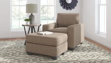 Ashley Living Room Chair with Ottoman 55105-20-14