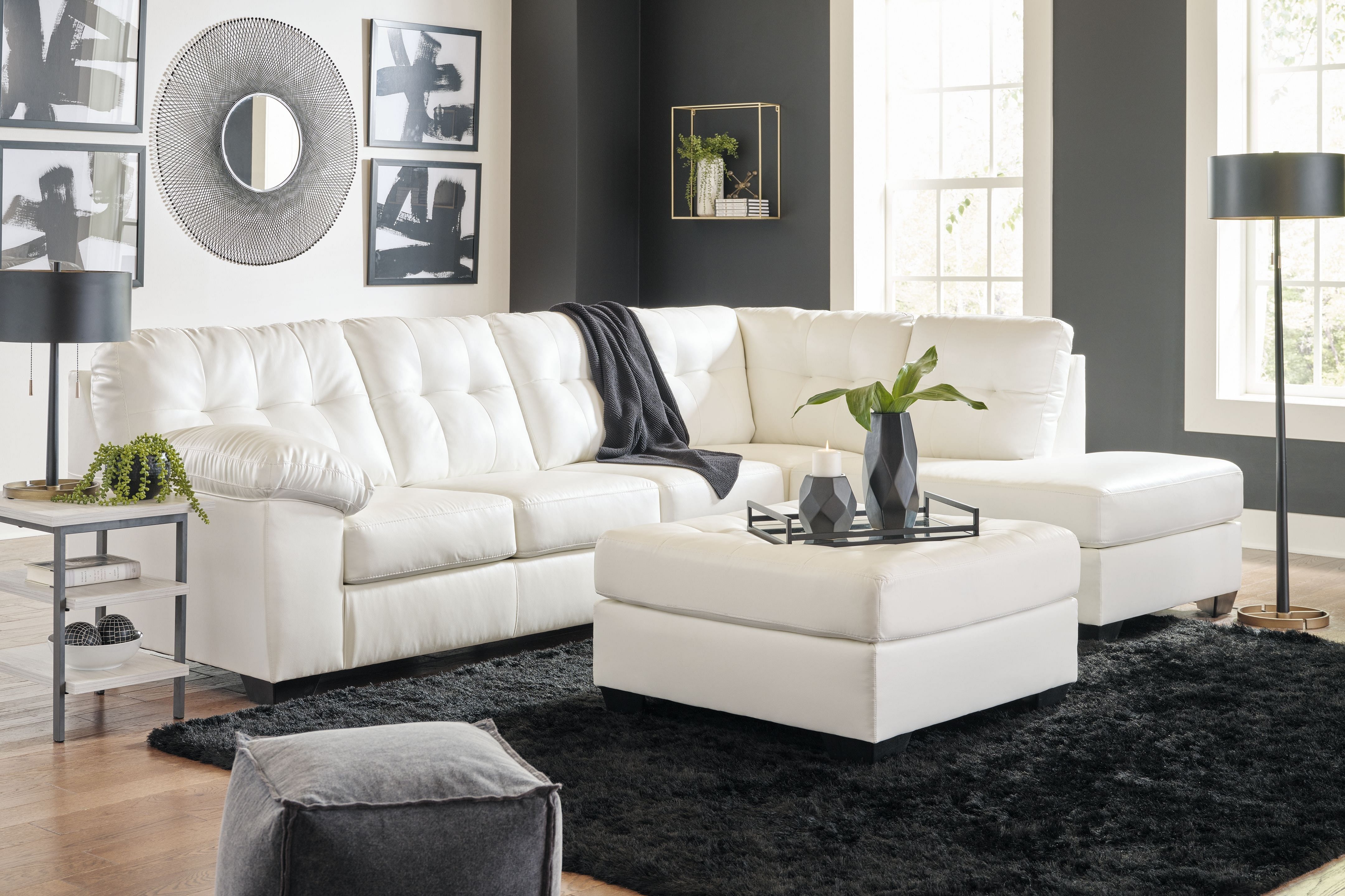 Ashley furniture 3 piece deals leather sectional