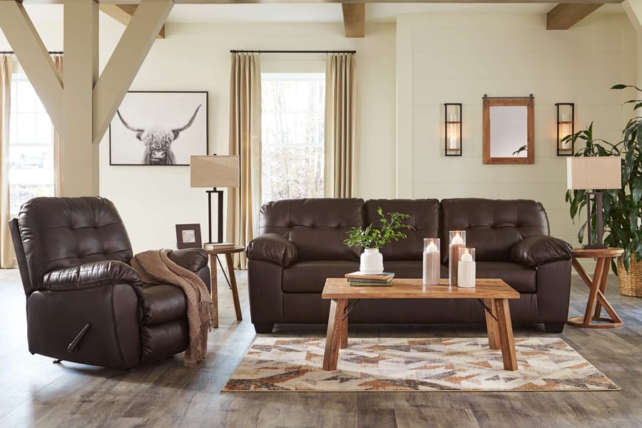 Ashley Living Room Sofa and Rocker Recliner 59704-38-25