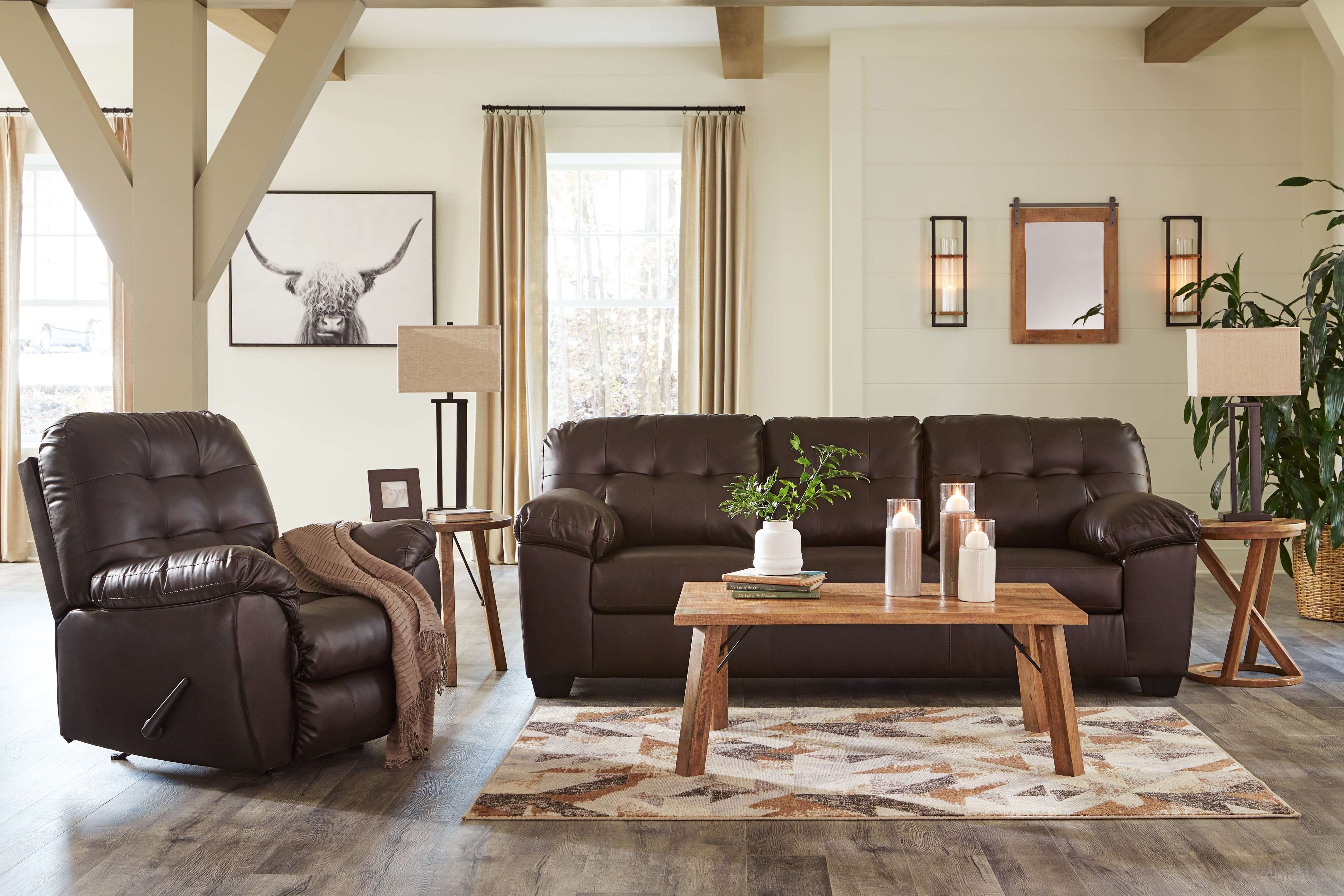 Ashley Living Room Sofa and Rocker Recliner 59704-38-25