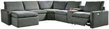 Ashley Living Room Left Arm Facing Corner Chaise 6 Piece Power Sectional 60508-16-46-77-31-57-62