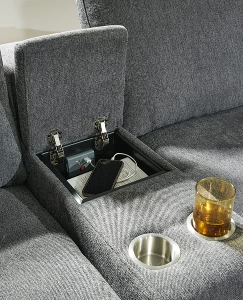 Ashley Living Room Left Arm Facing Recliner 7 Pc Power Sectional 60508-58-31-46-57-2-77-17