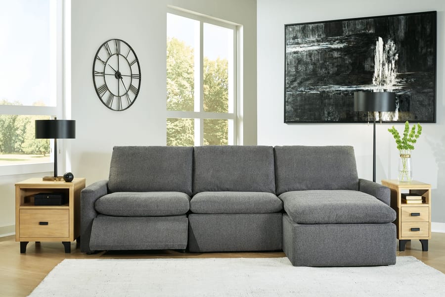Ashley Living Room Right Arm Facing Sofa Chaise 3 Pc Power Sectional 60508-58-46-17
