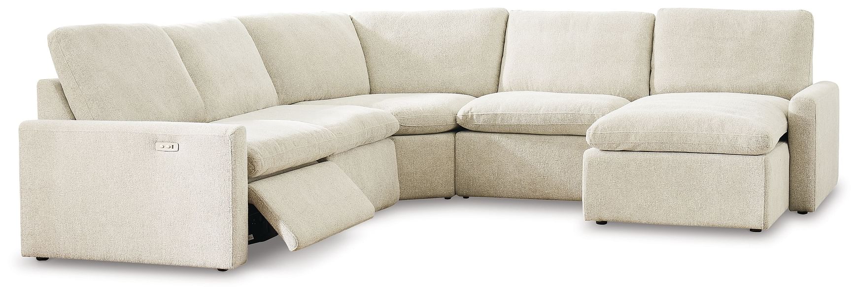 Ashley Living Room Right Arm Facing Corner Chaise 5 Pc Power Sectional 60509-58-31-77-46-17