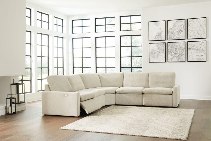 Ashley Living Room Left Arm Facing Recliner 5 Pc Power Sectional 60509-58-31-77-46-62