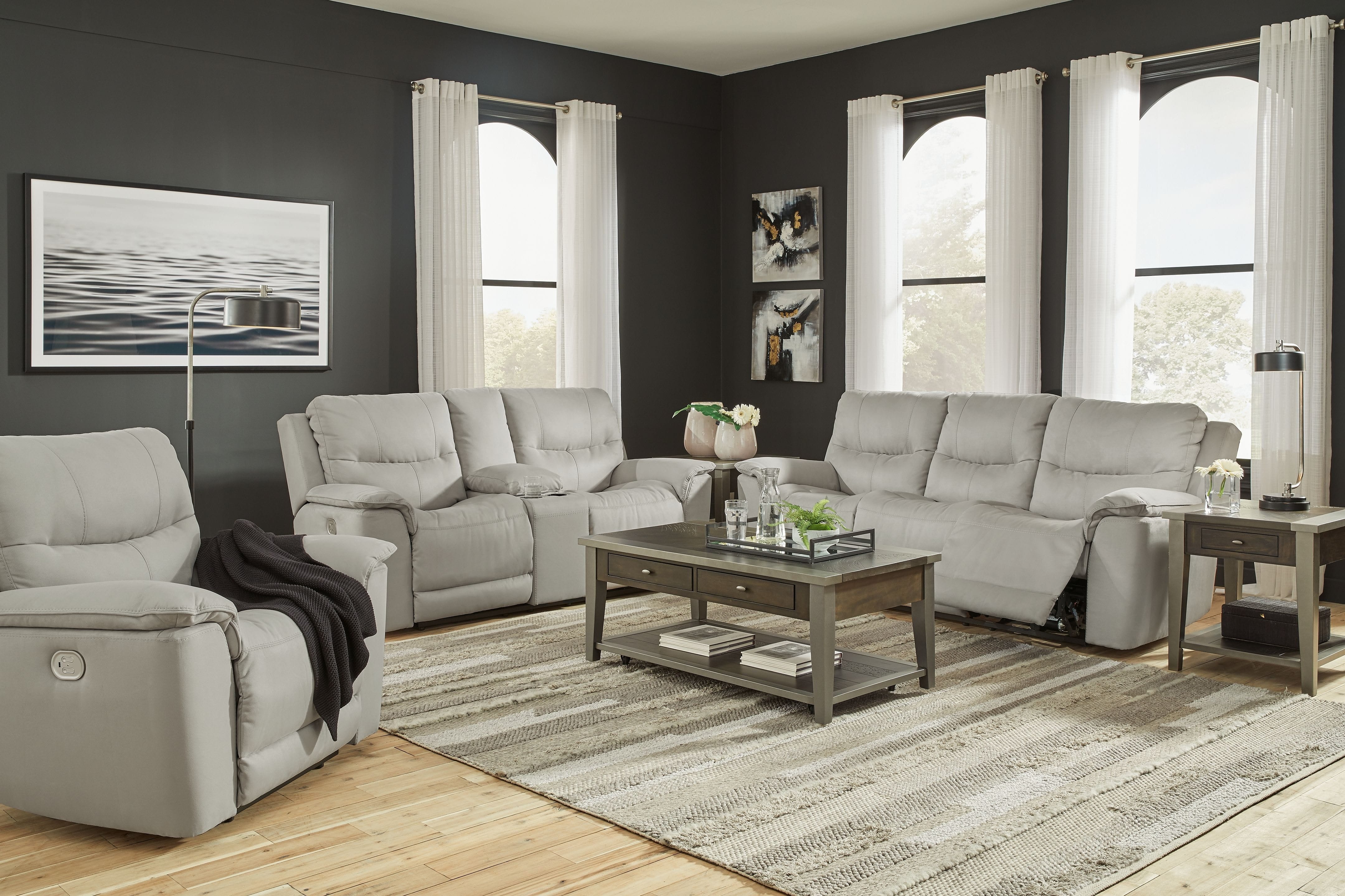 Ashley Living Room 3 Piece Power Reclining Living Room Set 60806-15-18-13