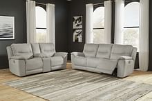 Ashley Living Room 2 Piece Power Reclining Sofa and Loveseat 60806-15-18
