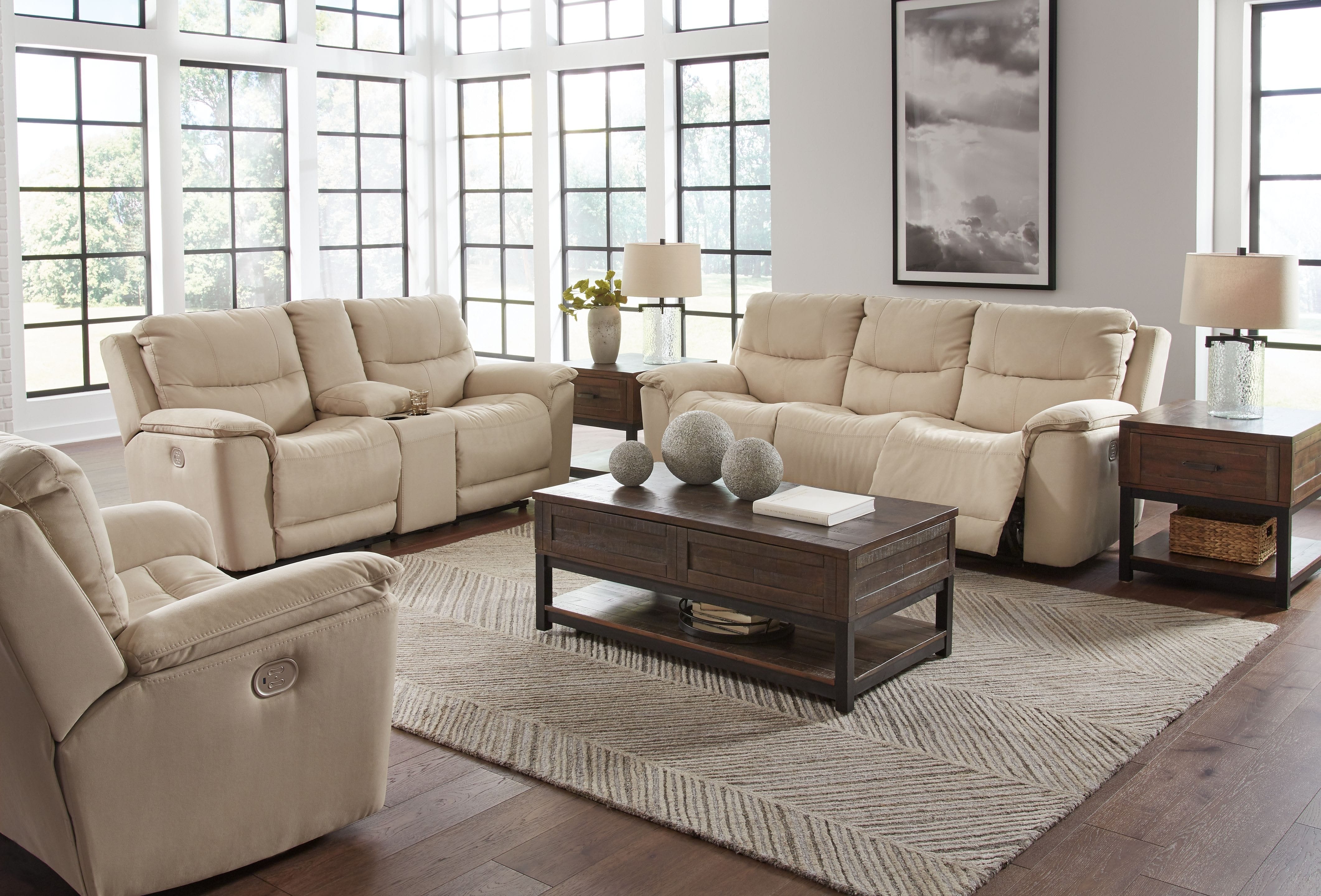 Ashley Living Room 3 Piece Power Reclining Living Room Set 60807-15-18-13