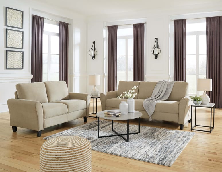 Ashley Living Room Sofa and Loveseat 61304-38-35