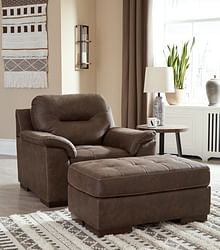 Ashley Living Room Chair with Ottoman 62002-20-14