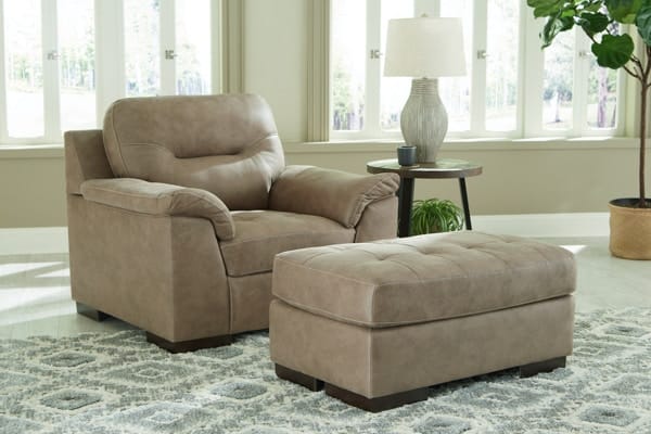 Ashley Living Room Chair with Ottoman 62003-20-14