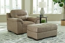 Ashley Living Room Chair with Ottoman 62003-20-14