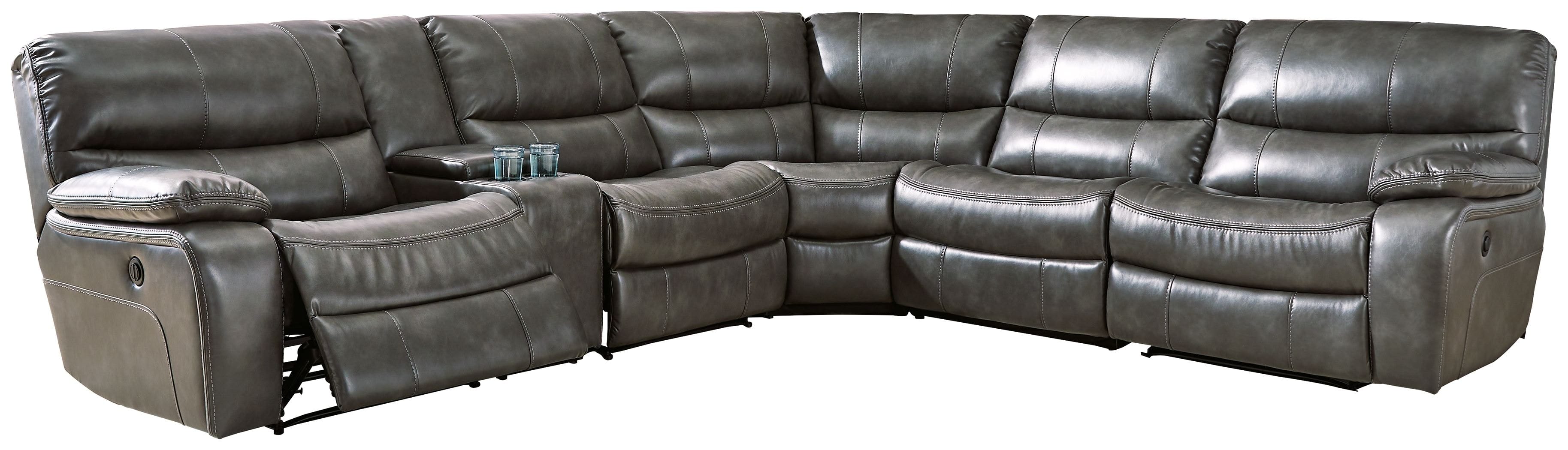 Ashley Living Room Power Reclining Sectional 66702-58-57-19-77-46-62