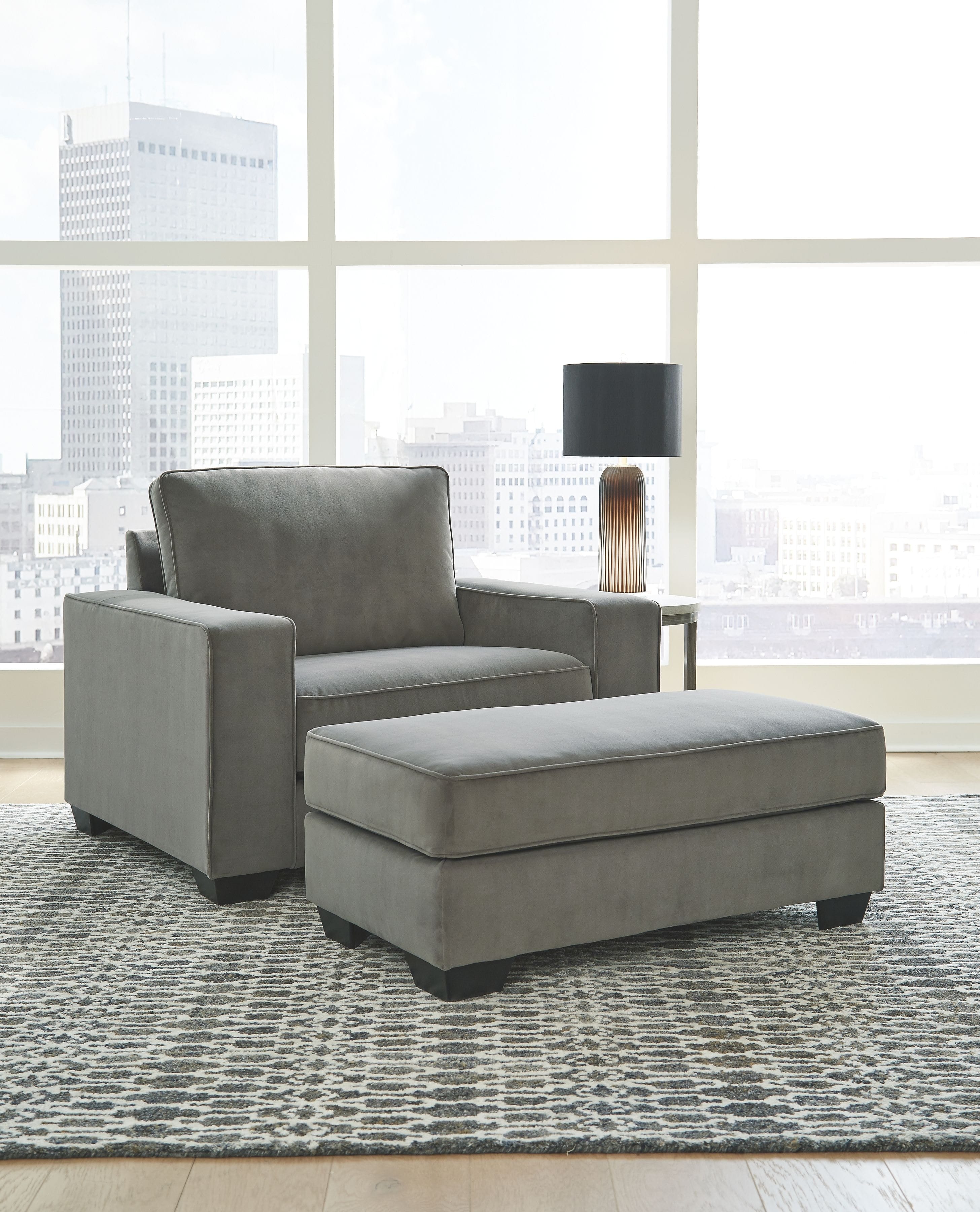 Ashley Living Room Chair And A Half and Ottoman 67703-23-14