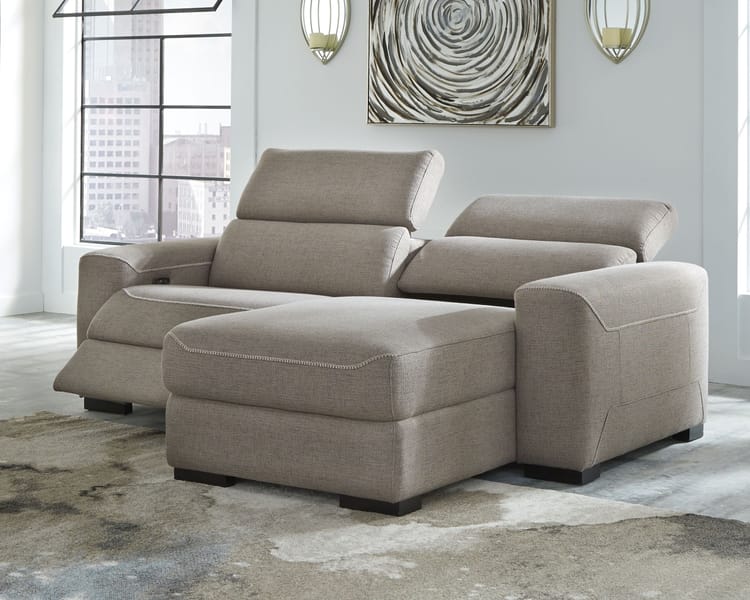 Ashley Living Room Left Arm Facing Power Recliner 2 Pc Sectional 77005-58-97