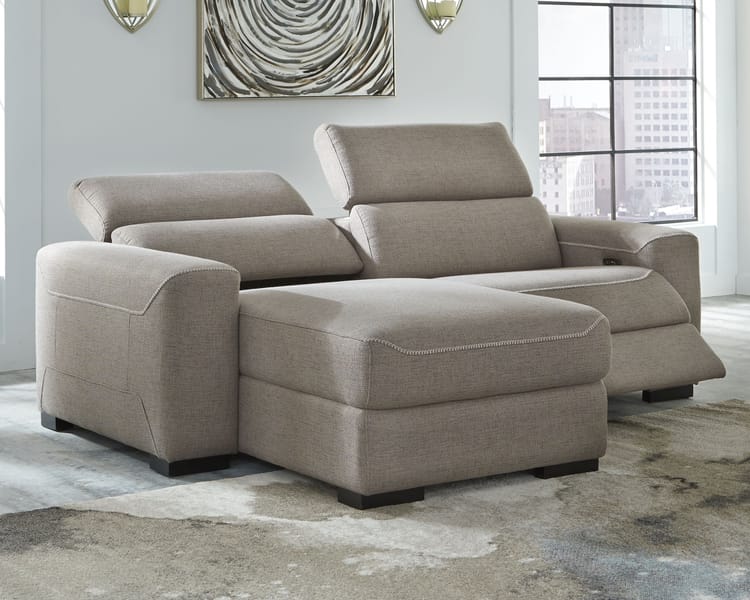 Ashley Living Room Right Arm Facing Power Recliner 2 Pc Sectional 77005-62-79