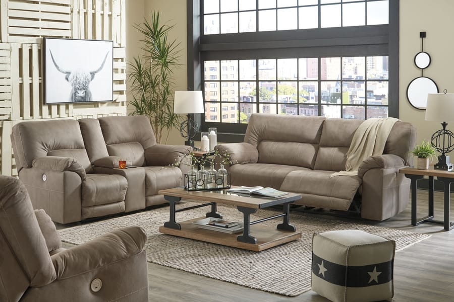 Ashley Living Room 3 Piece Power Reclining Living Room Set 77601-47-96-98