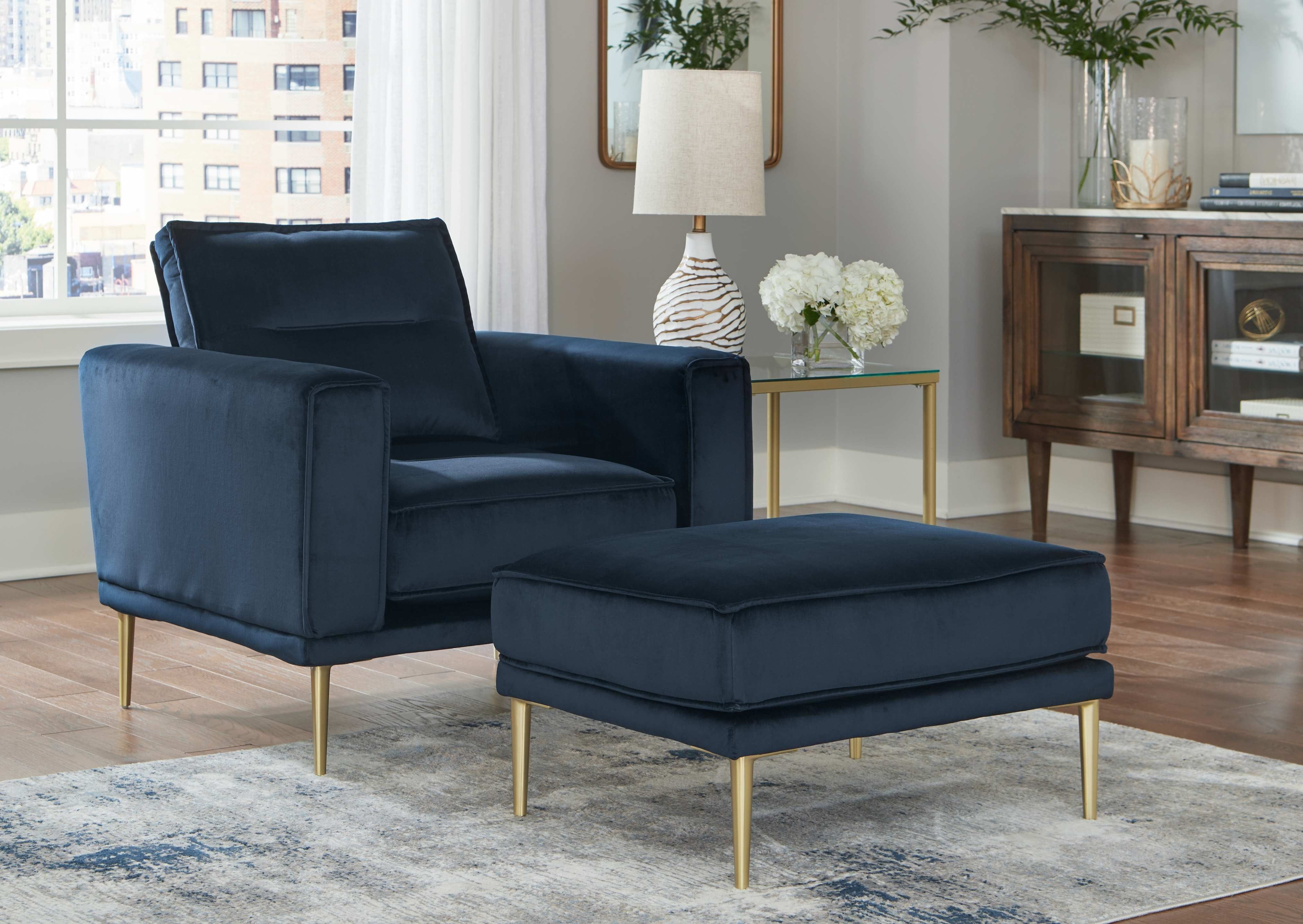 Ashley Living Room Chair with Ottoman 89008-20-14