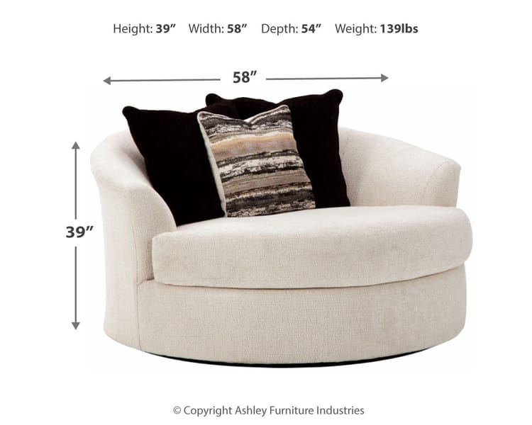 Ashley Living Room Oversized Round Swivel Chair 9280121