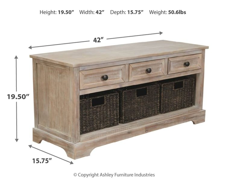 Ashley Living Room Storage Bench A3000198