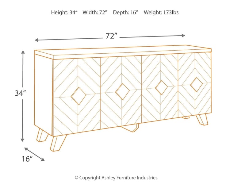 Ashley Living Room Accent Cabinet A4000031