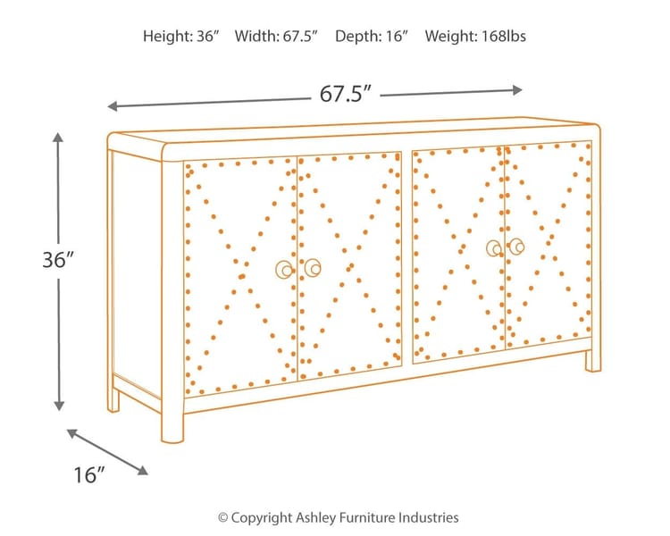 Ashley Living Room Accent Cabinet A4000034