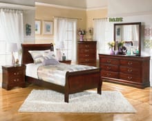 Ashley Bedroom 6 Piece Twin Sleigh Bed Set B376-31-36-46-53-83-92