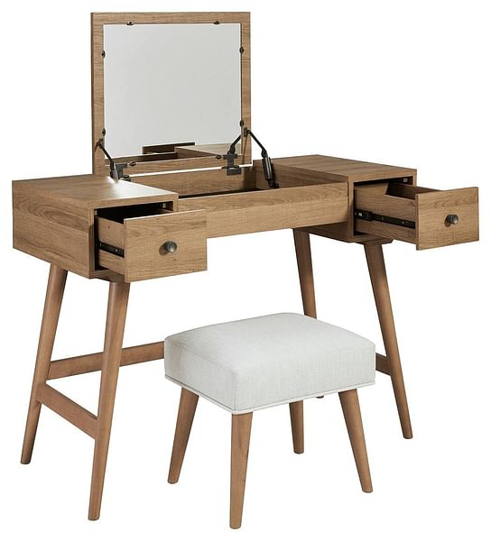 Ashley Bedroom Vanity with Upholstered Stool B060-22