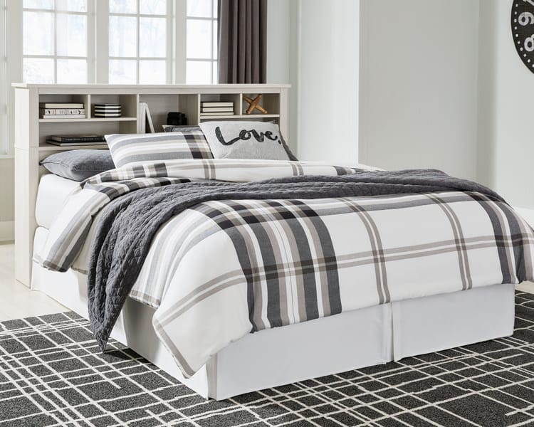 Ashley Bedroom 4 Piece Queen Bookcase Headboard Bed Set B067-65-B100-66-91-2