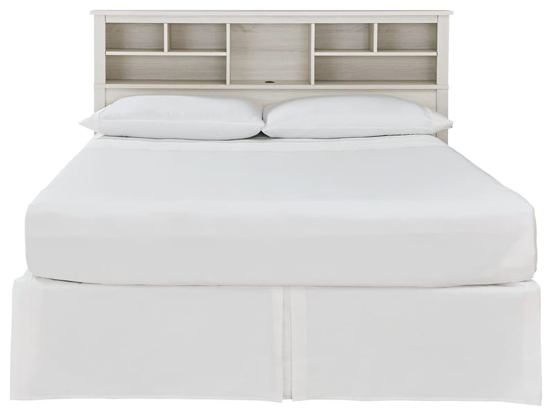 Ashley Bedroom Queen Bookcase Headboard with Bolt on Bed Frame B067-65-B100-66