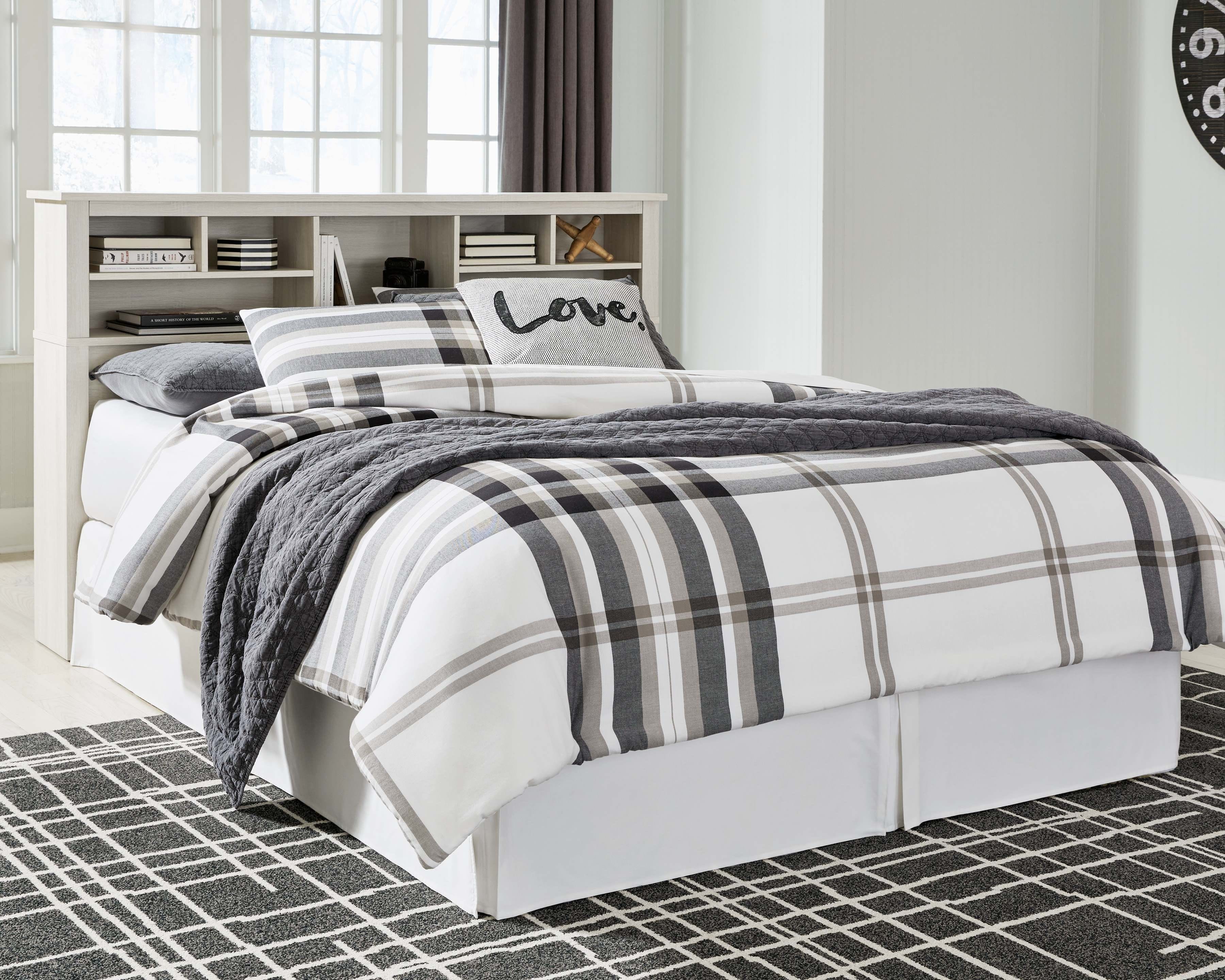 Ashley Bedroom King Bookcase Headboard with Bolt on Bed Frame B067-69-B100-66
