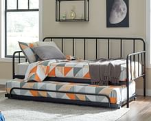 Ashley Bedroom Twin Metal Day Bed with Trundle B076-180-160