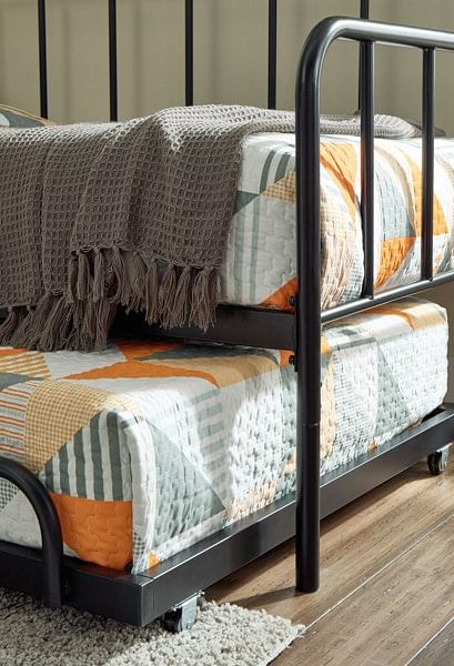 Ashley Bedroom Twin Metal Day Bed with Trundle B076-180-160