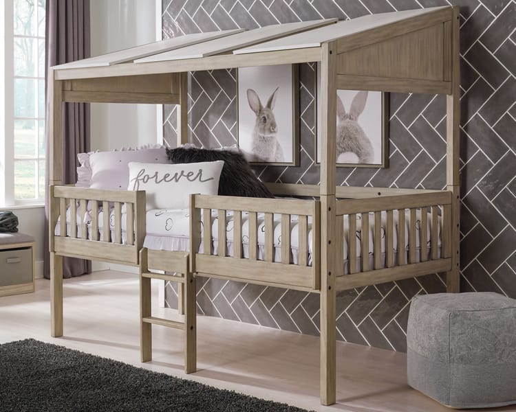 Ashley Bedroom Twin Loft Bed With Roof Panels B081-362P-362R