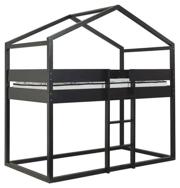 Ashley Bedroom Twin over Twin House Loft Bed B082-156F-156P-156S